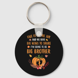 Fall Pregnancy Announcement To Be Brother Autumn B Key Ring