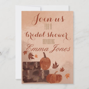 Fall Pumpkin and Leaves Invitation
