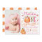 Fall Pumpkin Autumn First Birthday Invitation