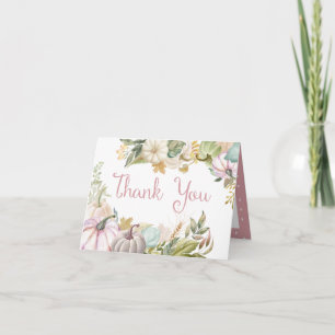 Fall Pumpkin Autumn Thank You Card