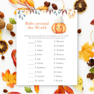 Fall pumpkin. Baby around the world game