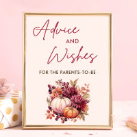 Fall Pumpkin Baby Shower Advice and Wishes
