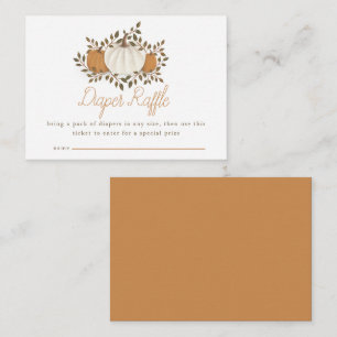 Fall Pumpkin Baby Shower Diaper Raffle Insert Card