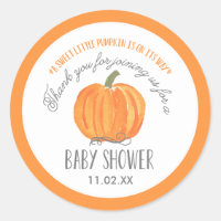 Fall Pumpkin | Baby Shower Favour Label Stickers