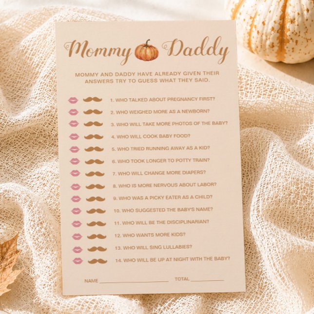 Fall Pumpkin Baby Shower Guess Who Game (Creator Uploaded)