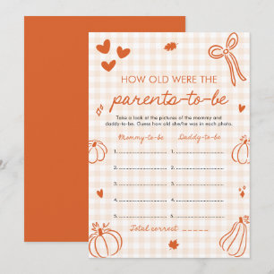 Fall Pumpkin Baby Shower How Old Were They Game Invitation