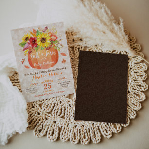 Fall Pumpkin Baby Shower Invitation
