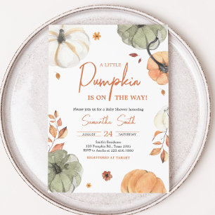 Fall Pumpkin Baby Shower Invitation