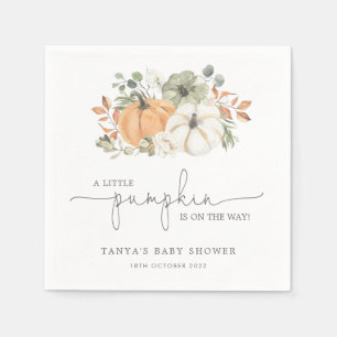 Fall Pumpkin Baby Shower Napkin