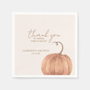 Fall Pumpkin Baby Shower Napkin