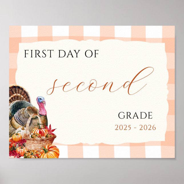 Fall Pumpkin Back to School Sign (Front)