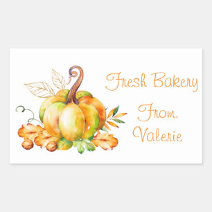 Fall Pumpkin Bakery Label
