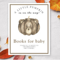 Fall pumpkin bear baby shower books for baby