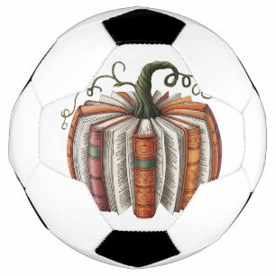 Fall Pumpkin Book Lover Booktok Halloween Soccer Ball