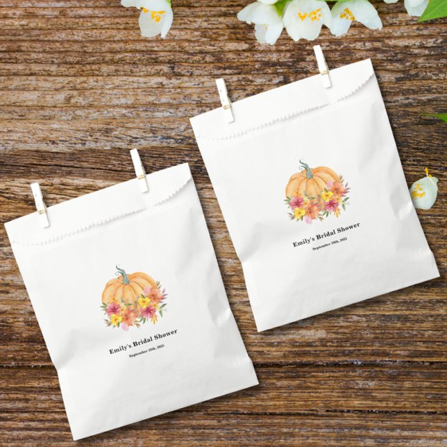 Fall Pumpkin Bridal Shower  Favour Bags (Creator Uploaded)