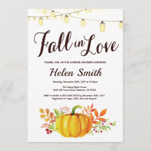 Fall Pumpkin Bridal Shower Invitation