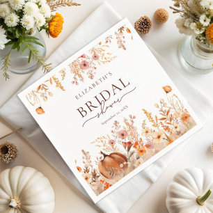 Fall Pumpkin Bridal Shower Napkin