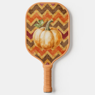 Fall Pumpkin Chevron  Pickleball Paddle