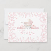 Fall Pumpkin Chinoiserie baby Shower Invitation,