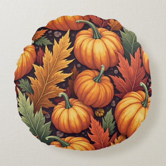 fall pumpkin cushion (Front)