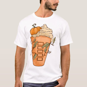Fall Pumpkin Cute Thanksgiving Autumn Coffee T-Shirt