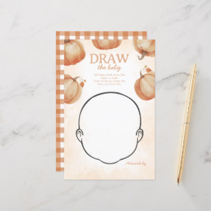 Fall Pumpkin Draw the Baby Shower Game