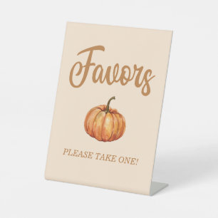 Fall Pumpkin Favour Pedestal Sign