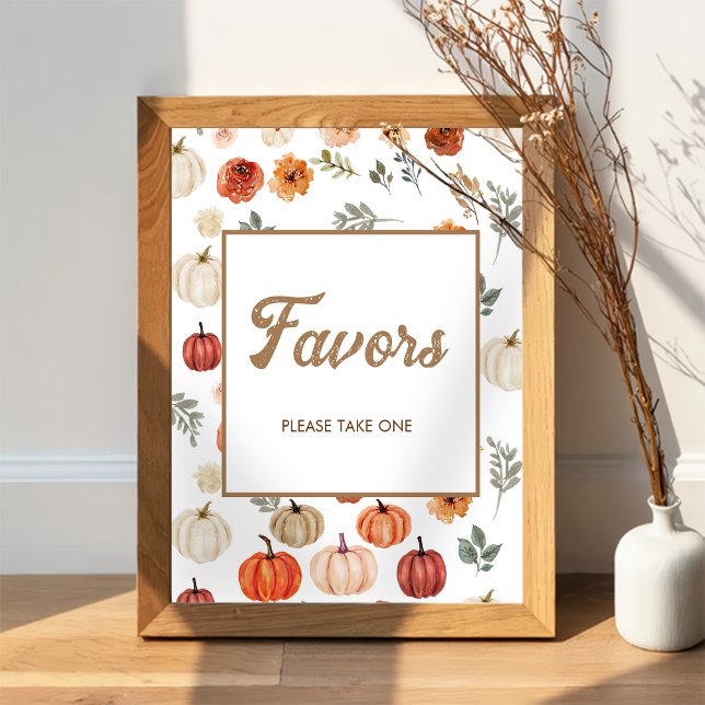 Fall Pumpkin Favours Baby Shower Poster (Creator Uploaded)