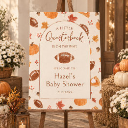 Fall Pumpkin Football Boy Quarterback Welcome