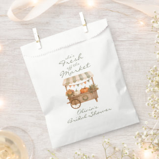 Fall Pumpkin Fresh off the Market Bridal Shower Favour Bags