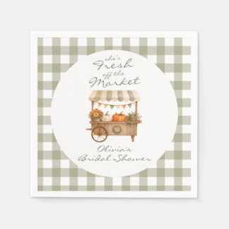 Fall Pumpkin Fresh off the Market Bridal Shower Napkin