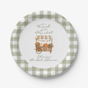 Fall Pumpkin Fresh off the Market Bridal Shower Paper Plate