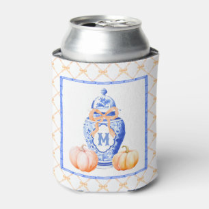 Fall Pumpkin Ginger Jar Monogram Can Cooler