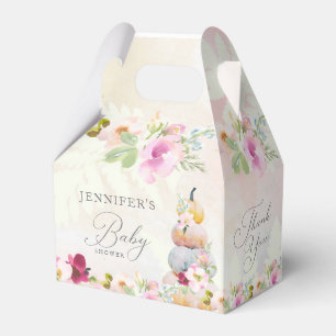 Fall Pumpkin Girl Baby Shower Favour Box