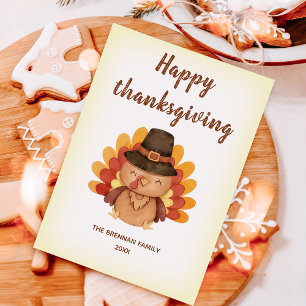 Fall Pumpkin Gobble Thanksgiving Holiday Card