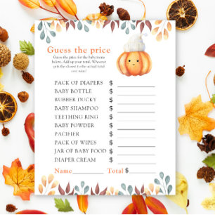 Fall pumpkin - Guess the price! Game