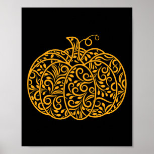 Fall Pumpkin Halloween Thanksgiving Gift For Men W Poster