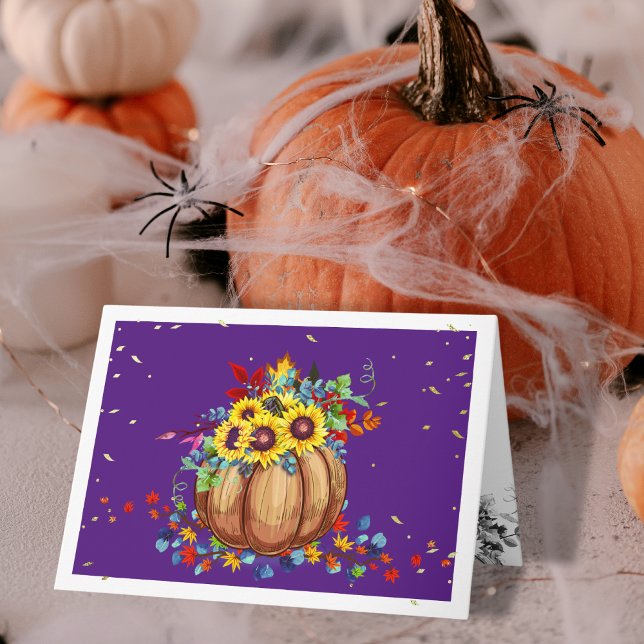 Fall Pumpkin Happy Halloween Card (Creator Uploaded)