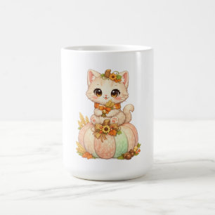 Fall Pumpkin Kitty – Cute Autumn Coffee Mug