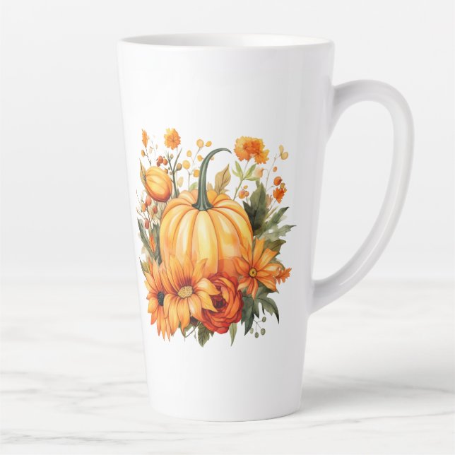Fall Pumpkin  Latte Mug (Right)