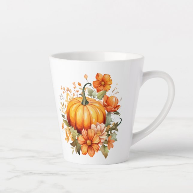 Fall Pumpkin  Latte Mug (Right)