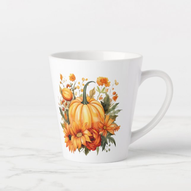 Fall Pumpkin  Latte Mug (Right)