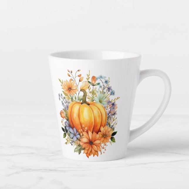 Fall Pumpkin  Latte Mug (Right)