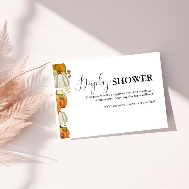 Fall Pumpkin Leaves bridal shower DIsplay  Enclosure Card (Creator Uploaded)