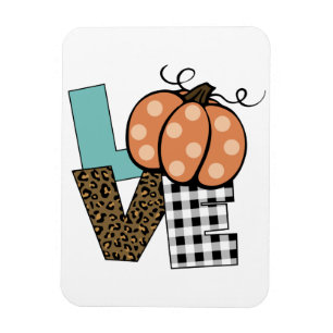 Fall Pumpkin Love Magnet