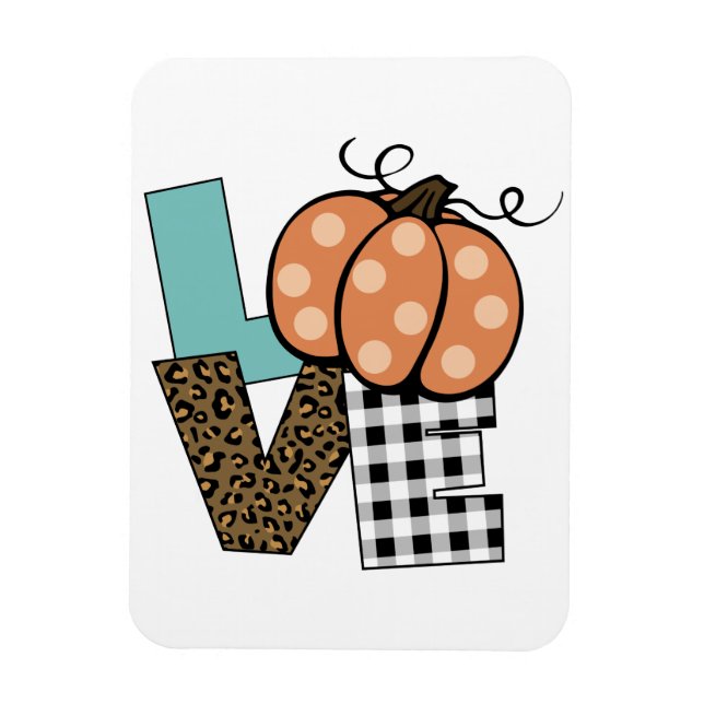 Fall Pumpkin Love Magnet (Vertical)