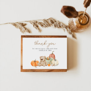 Fall Pumpkin n Toys Baby Shower Thank You Card