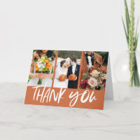 Fall Pumpkin Orange Hand Lettered Photo Wedding 