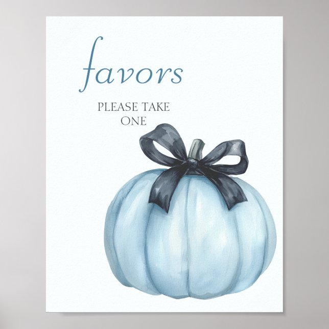 Fall Pumpkin Party Favours Poster (Front)