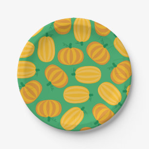 Fall Pumpkin Patch 1st Birthday Party Theme Paper Plate